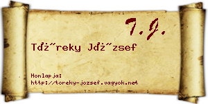 Töreky József névjegykártya