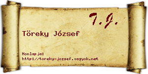 Töreky József névjegykártya
