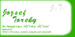 jozsef toreky business card